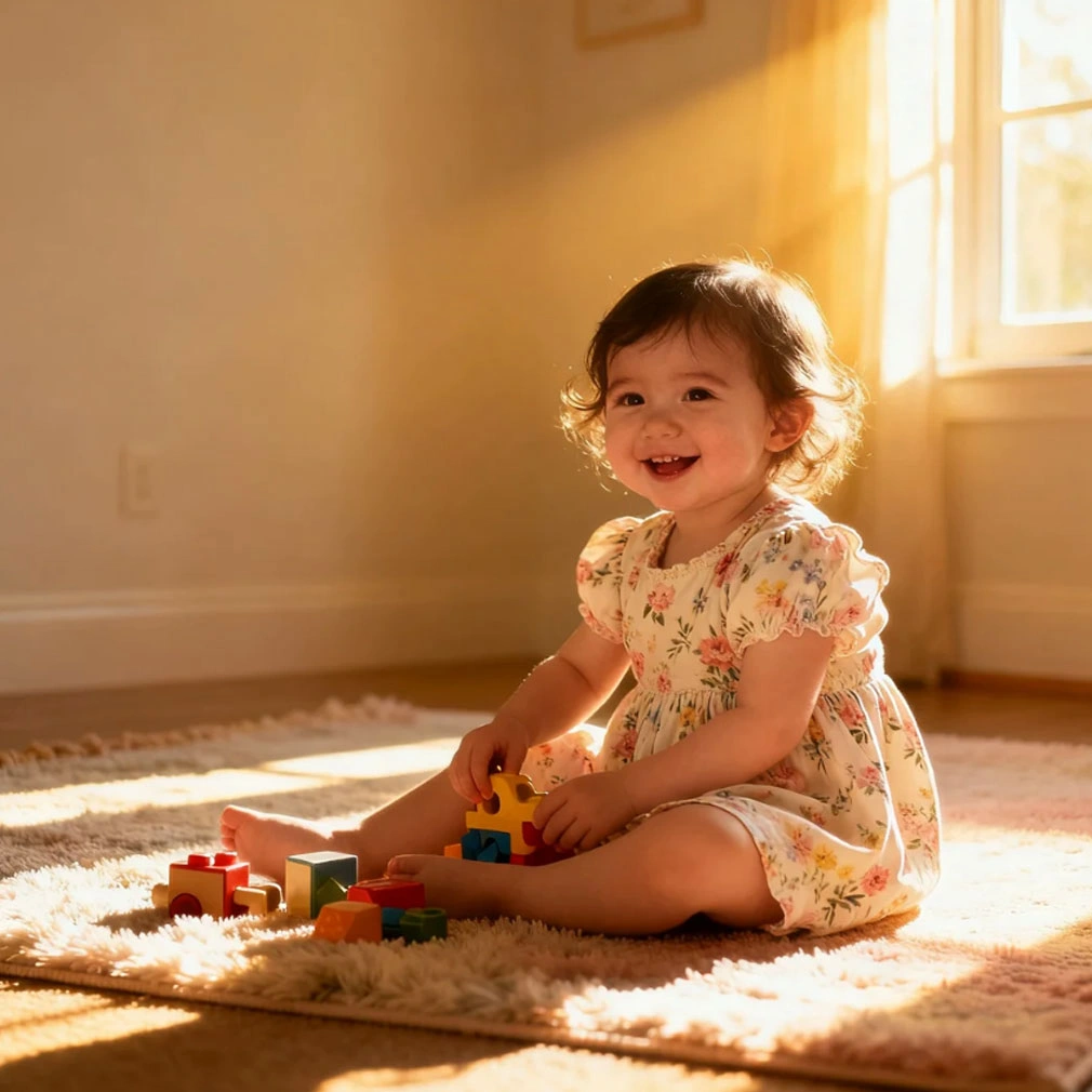 Comfortable toddler outfit floral dress daily wear